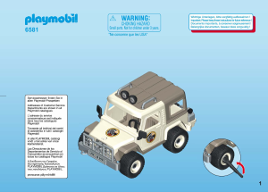 Manual Playmobil set 6581 Safari Jipe Safari