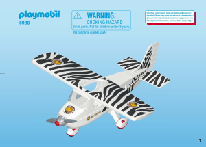 Manual Playmobil set 6938 Safari Avioneta de safari