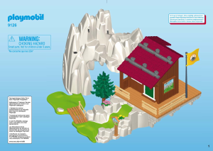 Instrukcja Playmobil set 9126 Outdoor Skała do wspinaczki z chatą górską