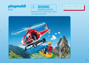 Handleiding Playmobil set 9127 Outdoor Reddingswerkers met helikopter