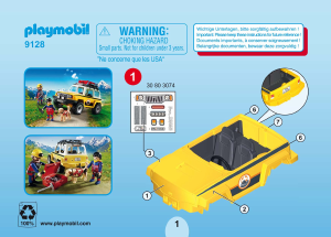 Mode d’emploi Playmobil set 9128 Outdoor Secouristes des montagnes avec véhicule