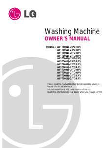 Manual LG WFCT6011TE Washing Machine