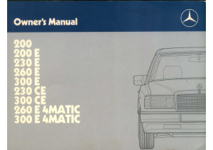 Handleiding Mercedes-Benz 300 CE (1988)