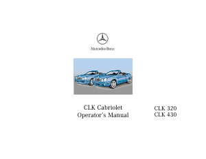 Bruksanvisning Mercedes-Benz CLK 430 Cabriolet (2000)