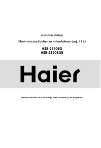 Instrukcja Haier HSB-2390EG Kuchenka mikrofalowa