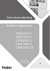 Handleiding Haier A3FE735CRJ Koel-vries combinatie