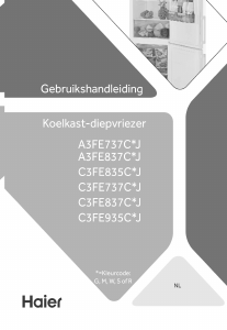 Handleiding Haier A3FE837CMJ Koel-vries combinatie