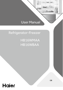 Mode d’emploi Haier HB16WMAA Réfrigérateur combiné
