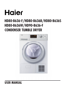 Mode d’emploi Haier HD80-B636W Sèche-linge