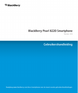 Handleiding BlackBerry Pearl 8220 Mobiele telefoon