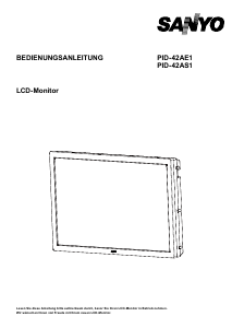 Bedienungsanleitung Sanyo PID-42AE1 LCD monitor