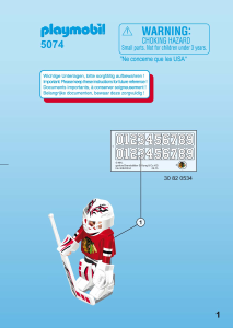 Bedienungsanleitung Playmobil set 5074 Sports NHL Chicago Blackhawks Goalie