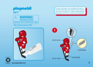 Handleiding Playmobil set 5077 Sports NHL Detroit Red Wings speler