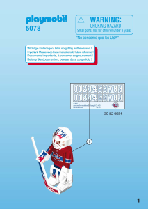 Handleiding Playmobil set 5078 Sports NHL Montreal Canadiens keeper