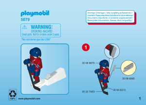 Handleiding Playmobil set 5079 Sports NHL Montreal Canadiens speler
