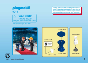 Bedienungsanleitung Playmobil set 9015 Sports NHL Stanley Cup presentation set