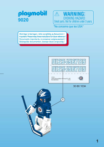 Manual Playmobil set 9020 Sports NHL Winnipeg Jets goalie