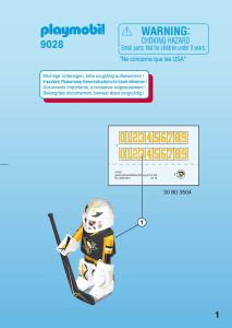 Mode d’emploi Playmobil set 9028 Sports Gardien de but du NHL Pittsburgh Penguins