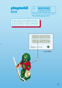 Bedienungsanleitung Playmobil set 9038 Sports NHL Minnesota Wild Goalie