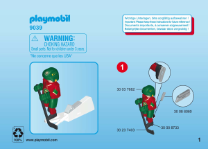 Manual Playmobil set 9039 Sports NHL Minnesota Wild player