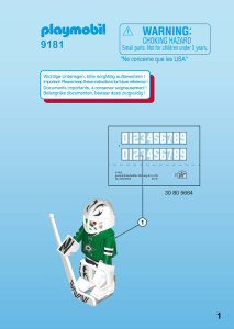 Manual de uso Playmobil set 9181 Sports NHL Dallas Stars Portero