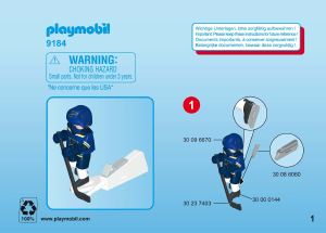 Handleiding Playmobil set 9184 Sports NHL St. Louis Blues speler