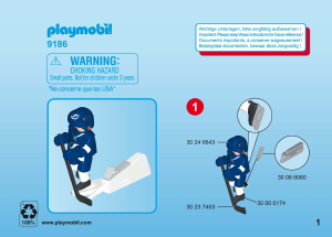 Handleiding Playmobil set 9186 Sports Tampa Bay Lightning speler