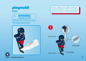 Handleiding Playmobil set 9202 Sports Columbus Blue Jackets speler