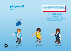 Manual Playmobil set 9825 Sports Jornalistas e jogador de futebol