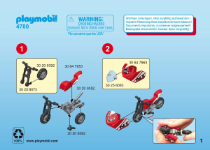 Mode d’emploi Playmobil set 4780 Special Deux enfants avec mini moto de course