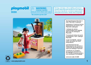 Manual de uso Playmobil set 9088 Special Vendedor de Kebab