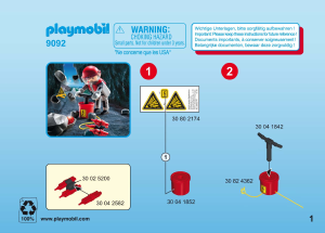 Mode d’emploi Playmobil set 9092 Special Démineur