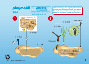 Mode d’emploi Playmobil set 9359 Special Archéologue