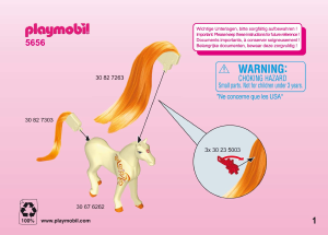 Manual Playmobil set 5656 Fairy Tales Maleta grande Princesa com Cavalo