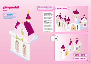 Manual Playmobil set 6519 Fairy Tales Extensão B para o Grande Palácio das Princesas