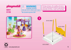 Handleiding Playmobil set 9159 Fairy Tales Kamer van de prinses