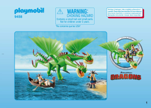 Manuale Playmobil set 9458 Dragons Testabruta e Testaditufo con Vomito e Rutto