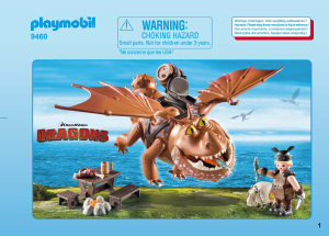 Bruksanvisning Playmobil set 9460 Dragons Fiskfot och Tjockvald