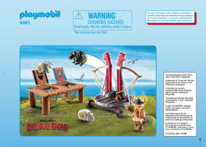 Instrukcja Playmobil set 9461 Dragons Pyskacz Gbur z katapultą do owiec