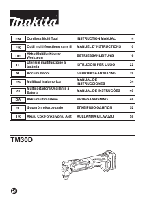 Manual Makita TM30D Multitool