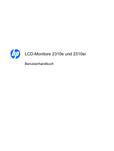 Bedienungsanleitung HP 2310ei LCD monitor