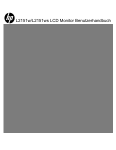 Bedienungsanleitung HP L2151ws LCD monitor