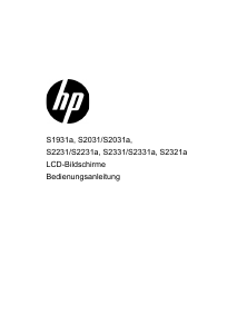 Bedienungsanleitung HP S2321a LCD monitor