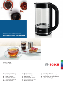 Kullanım kılavuzu Bosch TWK70A03 Çaydanlık