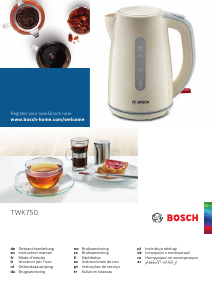 Kullanım kılavuzu Bosch TWK7502 Çaydanlık