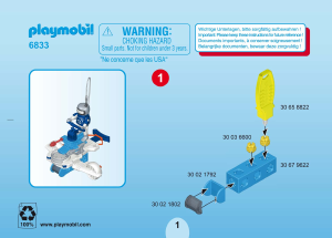 Manual Playmobil set 6833 Space Icebot with disc shooter