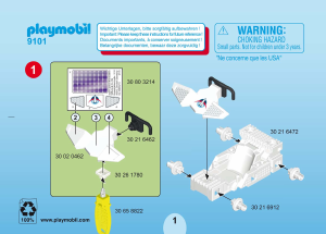 Kullanım kılavuzu Playmobil set 9101 Space Keşif