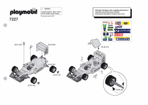 Handleiding Playmobil set 7227 Racing Gele F1 racewagen