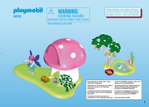 Manual Playmobil set 6055 Fairy World Fadas com Casa-cogumelo