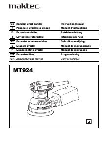 Manual de uso Maktec MT924 Lijadora orbital